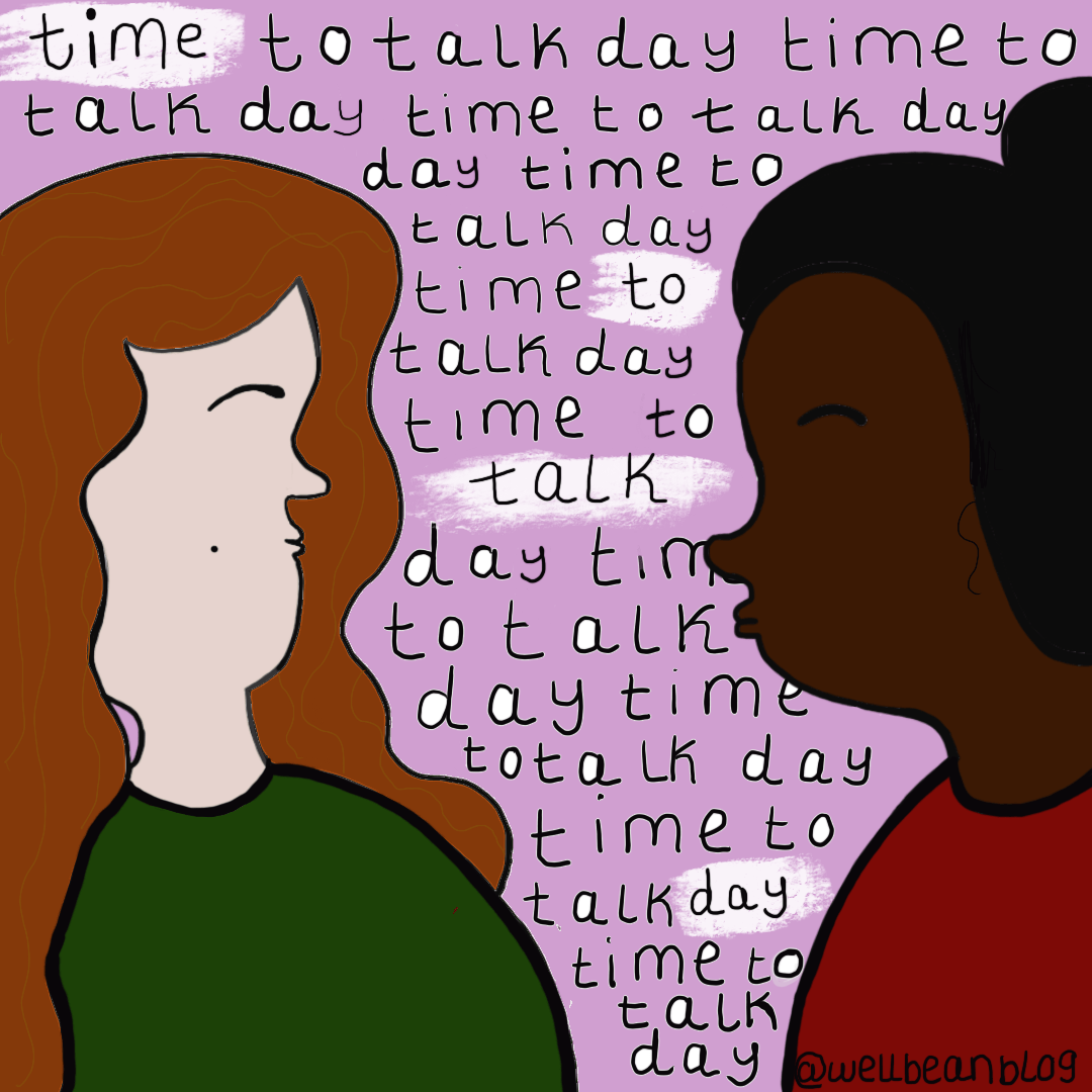 Tips for talking this Time to Talk Day by Time to Change Wellbean blog