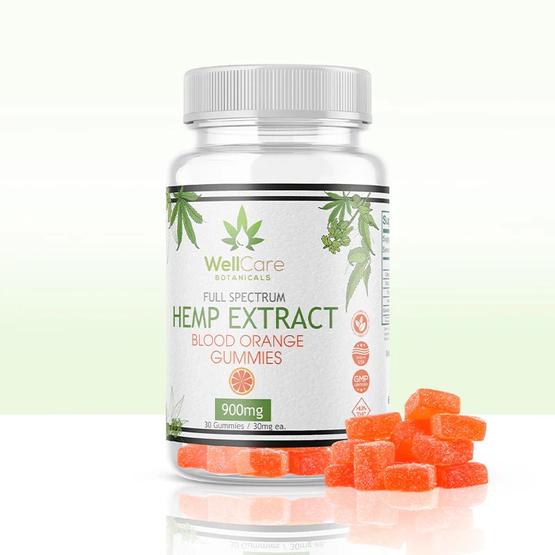 Hemp Extract Full Spectrum CBD Gummies Blood Orange 900MG