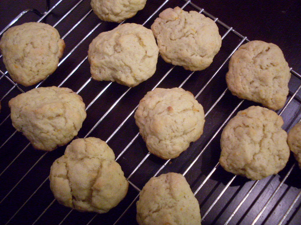 Olive oil orange cookies. well fed, flat broke