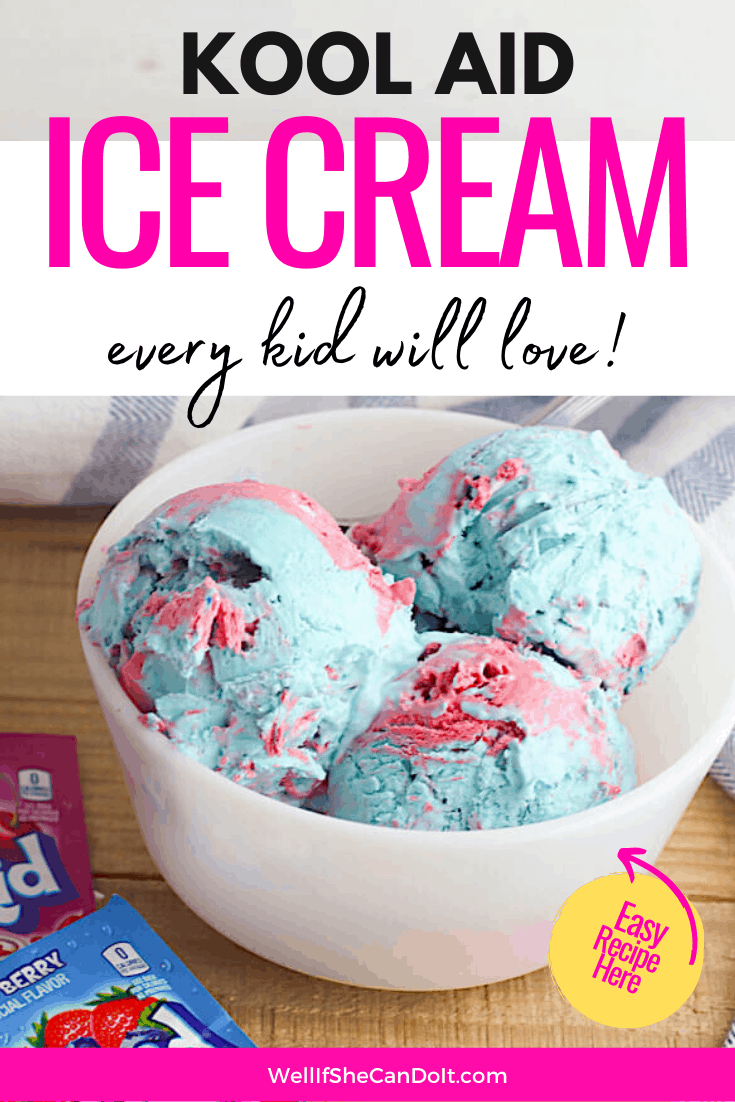Easy Colorful Kool Aid Ice Cream Simple Homemade Ice Cream Recipe