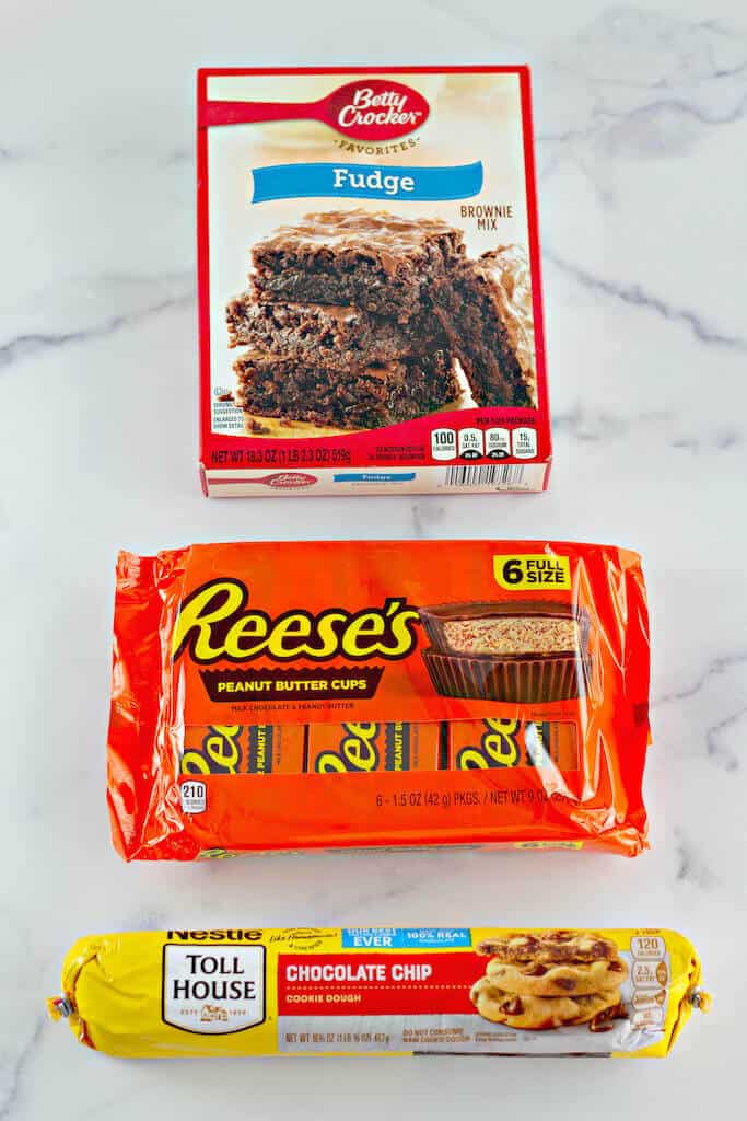 Peanut Butter Cup Stuffed Brookies Reese's Brookie Cups