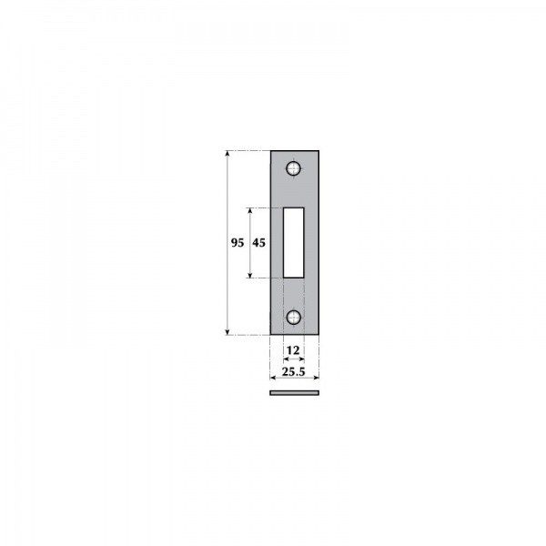 Square Strike Plate Guardian Narrow Style Locks Welling UK