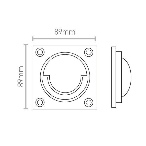 Squash Court Handle Satin Stainless Steel Welling UK