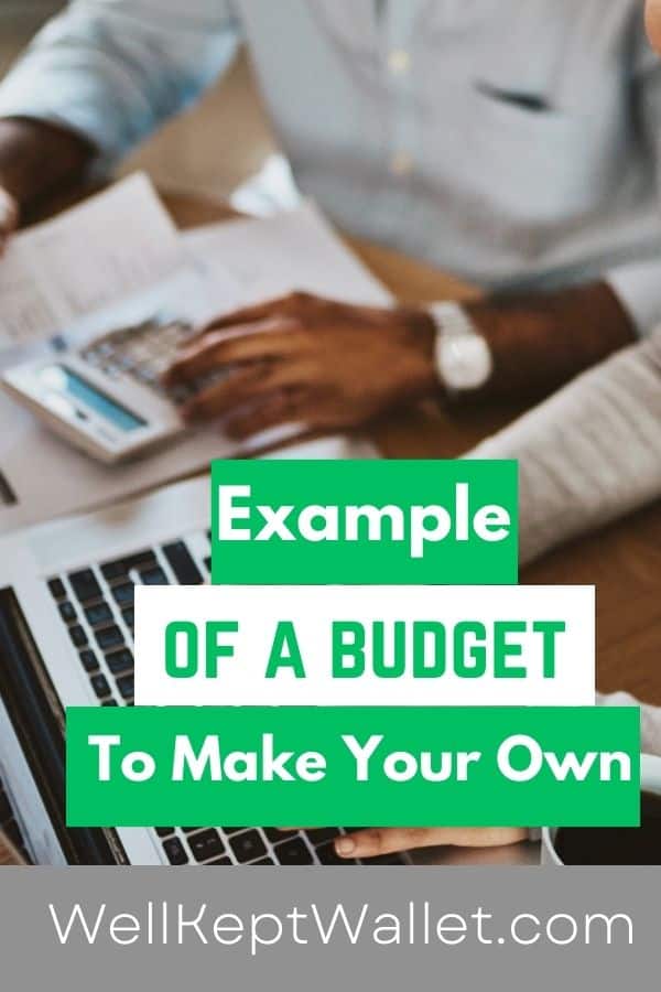 Example Of A Budget To Help You Make Your Own