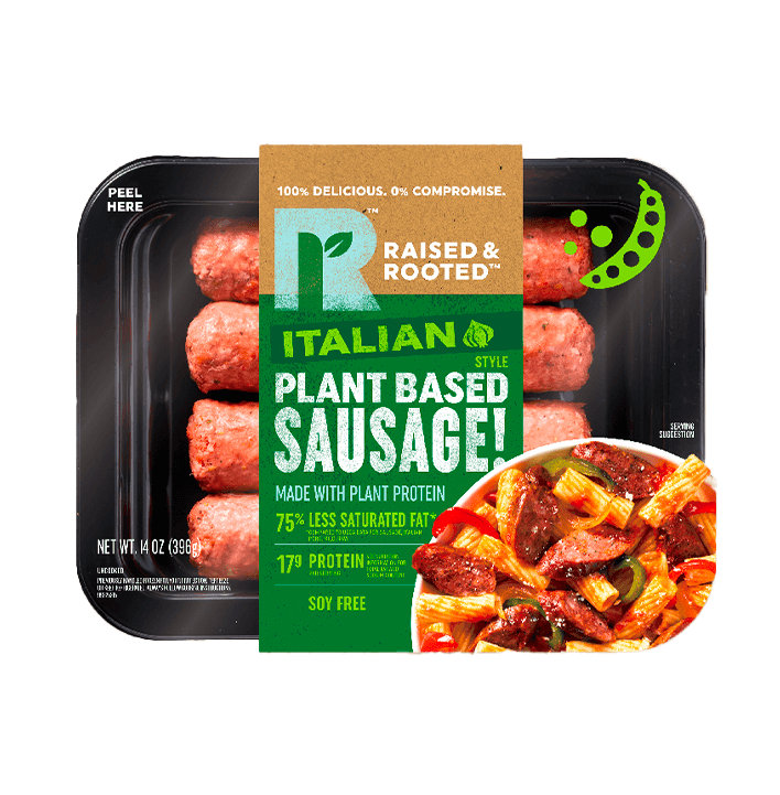 Raised & Rooted Italian Style Plant Based Sausage (Ingredients Analysis