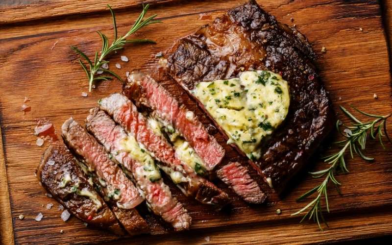 Ribeye Steak with Garlic Herb Butter