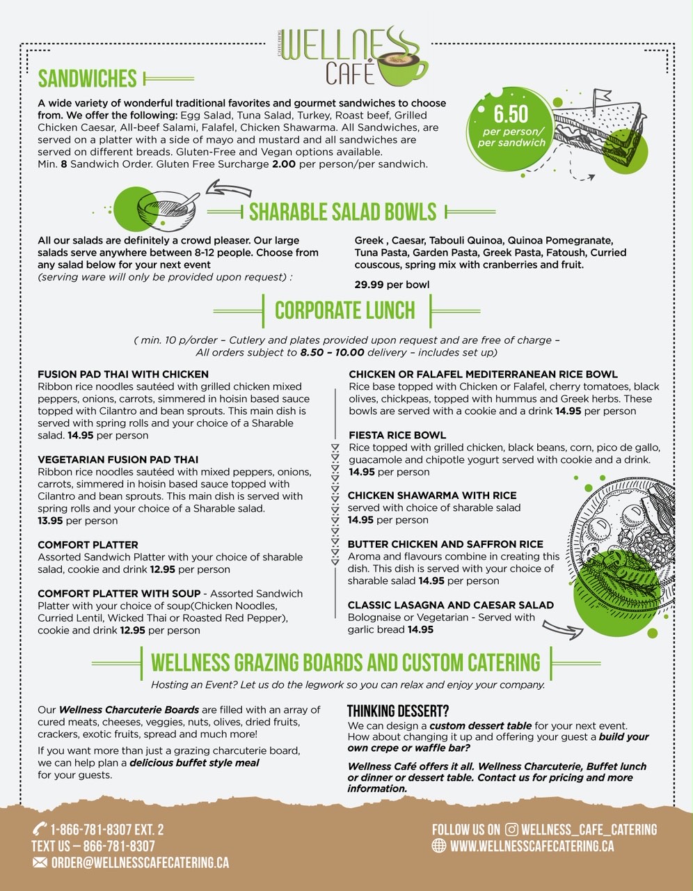 Catering Menu Wellness Cafe Catering