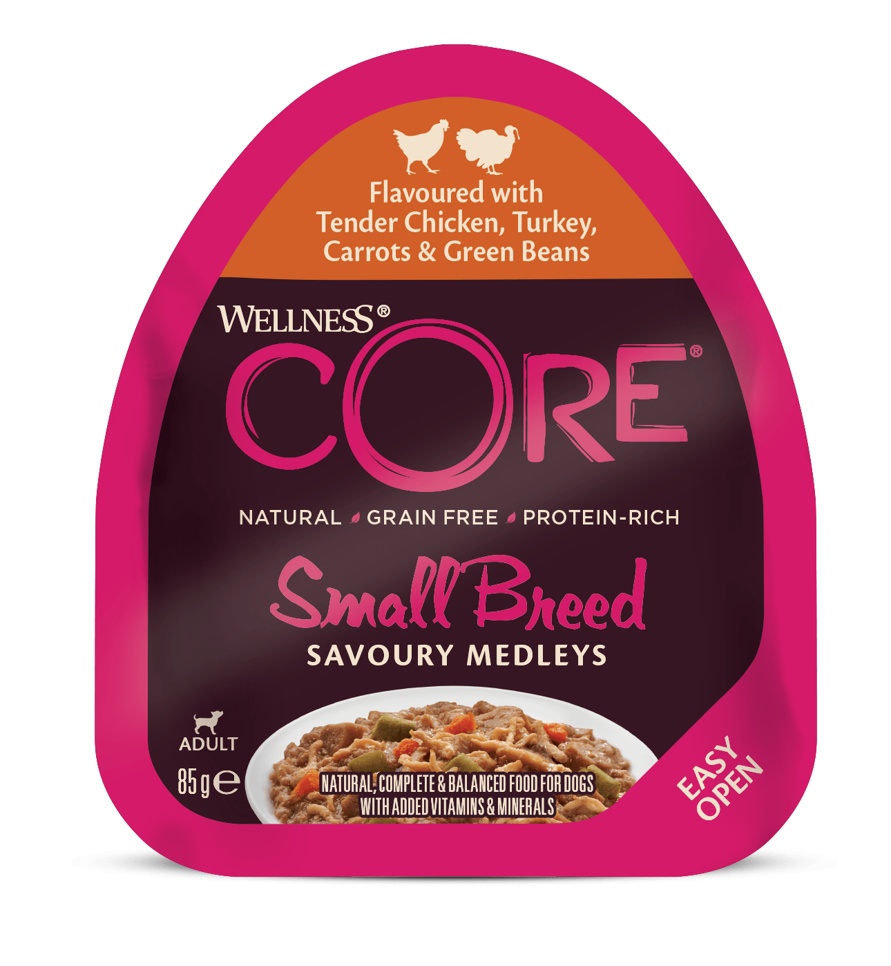 Wellness CORE Small Breed Savoury Medleys Flavoured with Tender Chicken