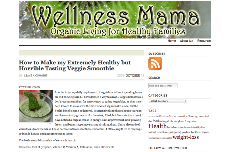 Wellness Mama site Redesign