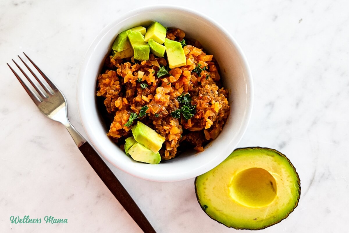 Chorizo Spanish Rice (With Cauliflower Rice) Crunch Time Health