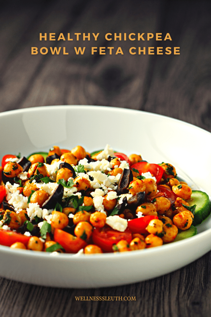 Healthy Chickpea Bowl w Feta Cheese wellnesssleuth