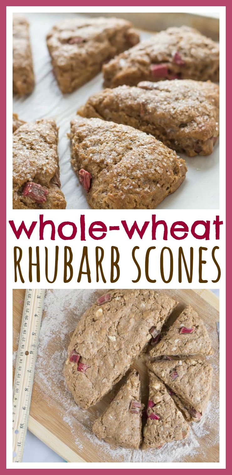 Whole Wheat Rhubarb Scones