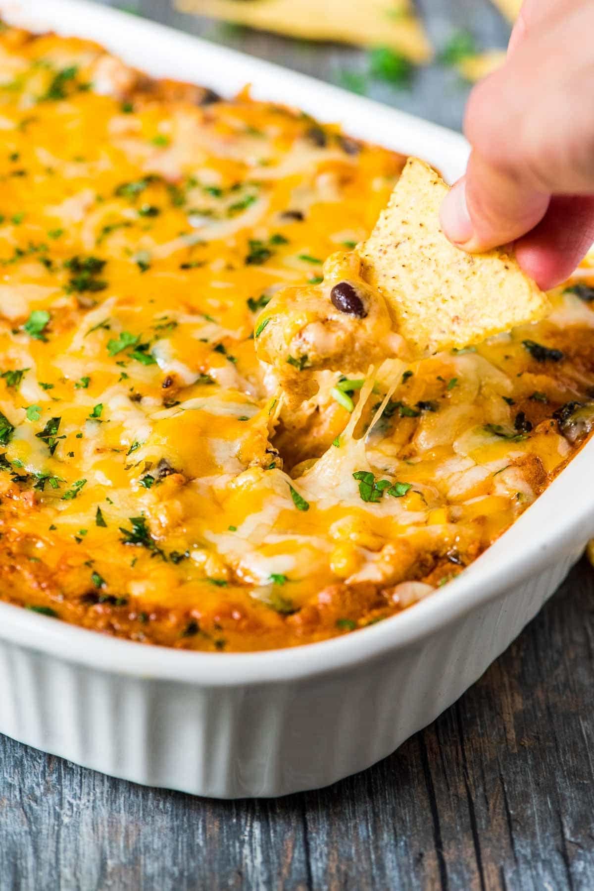 Skinny Chicken Enchilada Dip Skinny Chicken Enchilada Dip