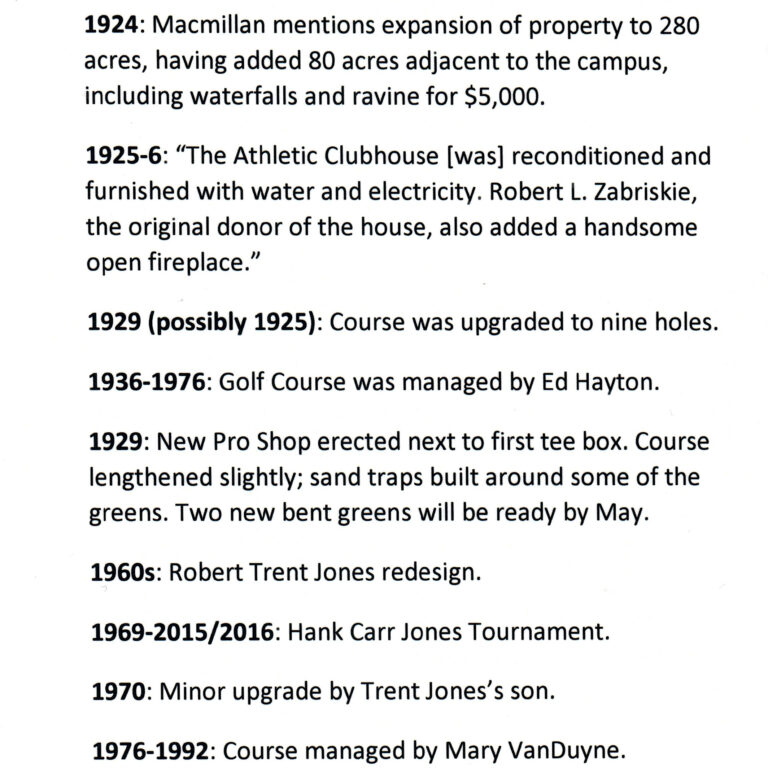 Historic Wells College Golf Course