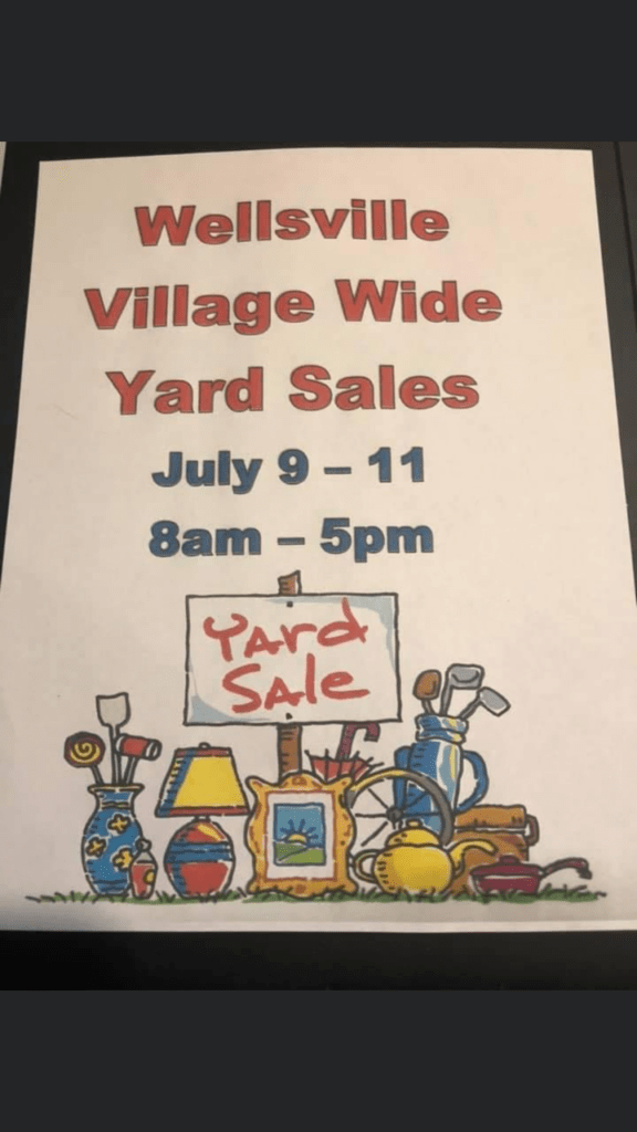 The 1st Annual Wellsville Yard Sales THE WELLSVILLE SUN