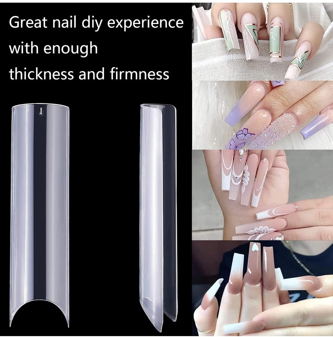 We Love Nails 500 Pcs C Curve Shape False Nails Half Acrylic Nail Tips