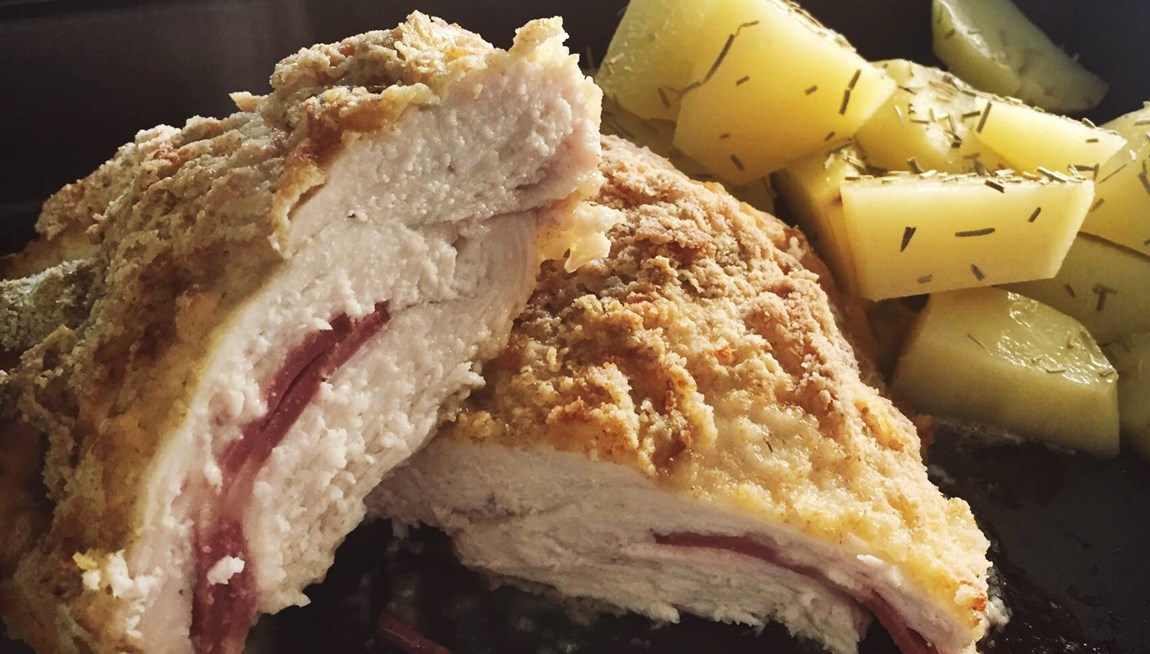 Pechuga pollo rellena baja en calorías