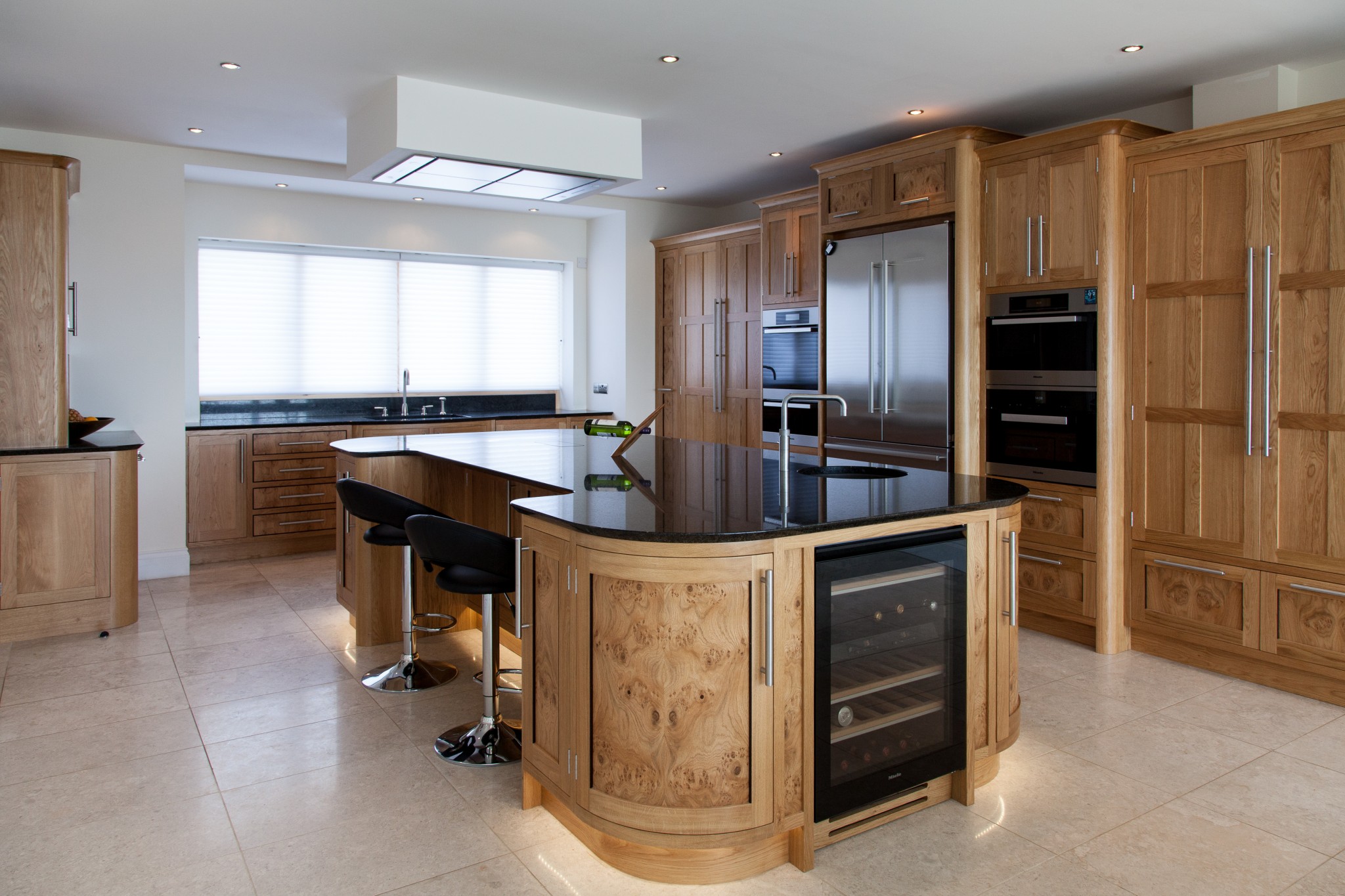 Oak and Burr Oak Kitchen Dorset Mark Stone's Welsh Kitchens bespoke