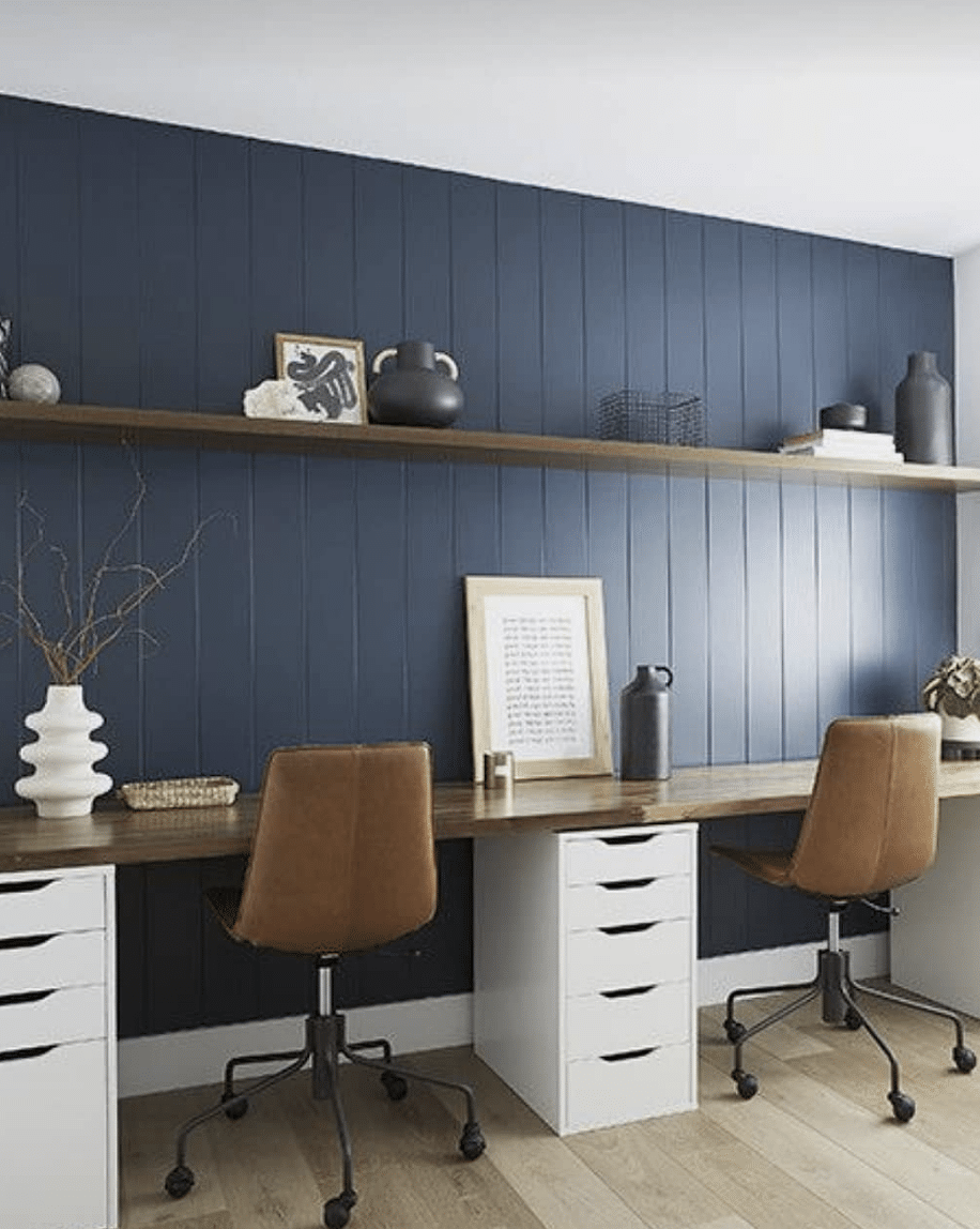 Traditional Den/library/office Benjamin Moore Hale Navy, 41 OFF