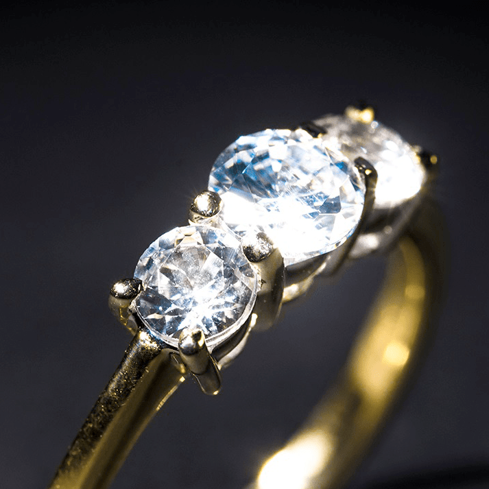 Three Diamond Eternity Ring Welsh Gold