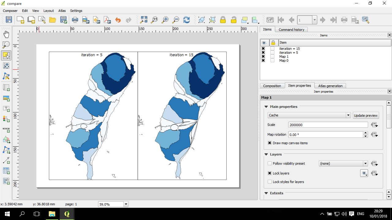 變形地圖 (Cartogram) Using QGIS 人口地圖繪製