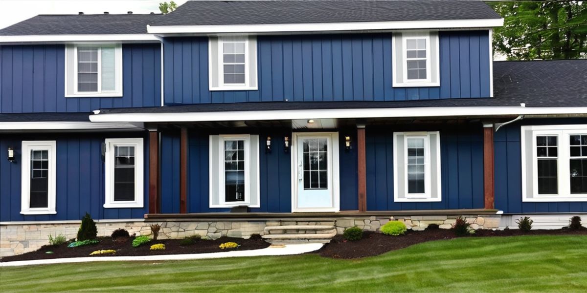 Blue Paint Trends For Aluminum Siding In Milton » We Paint Siding
