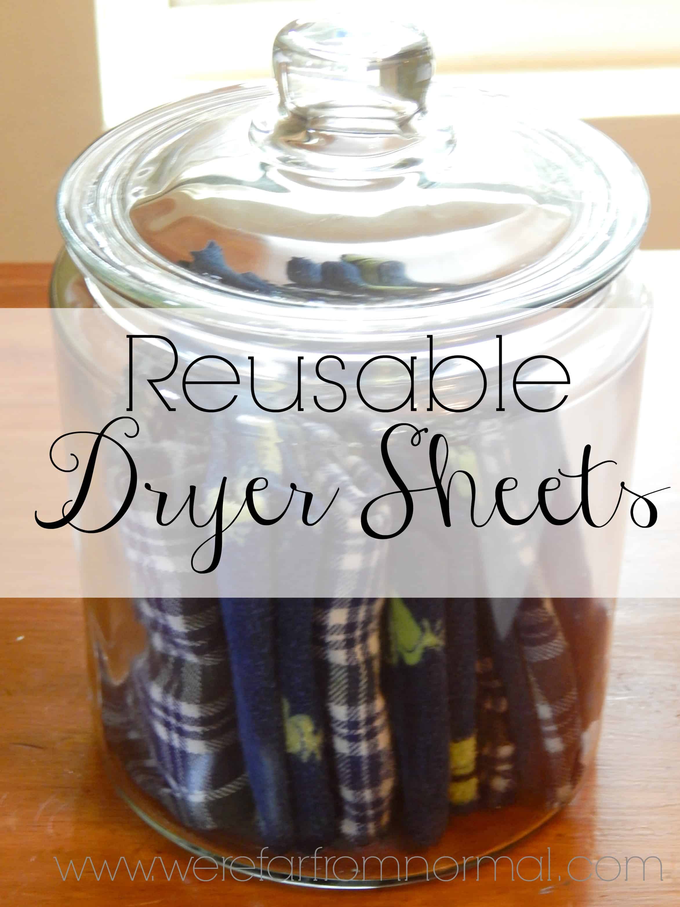 UpCycled Reusable Dryer Sheets Far From Normal