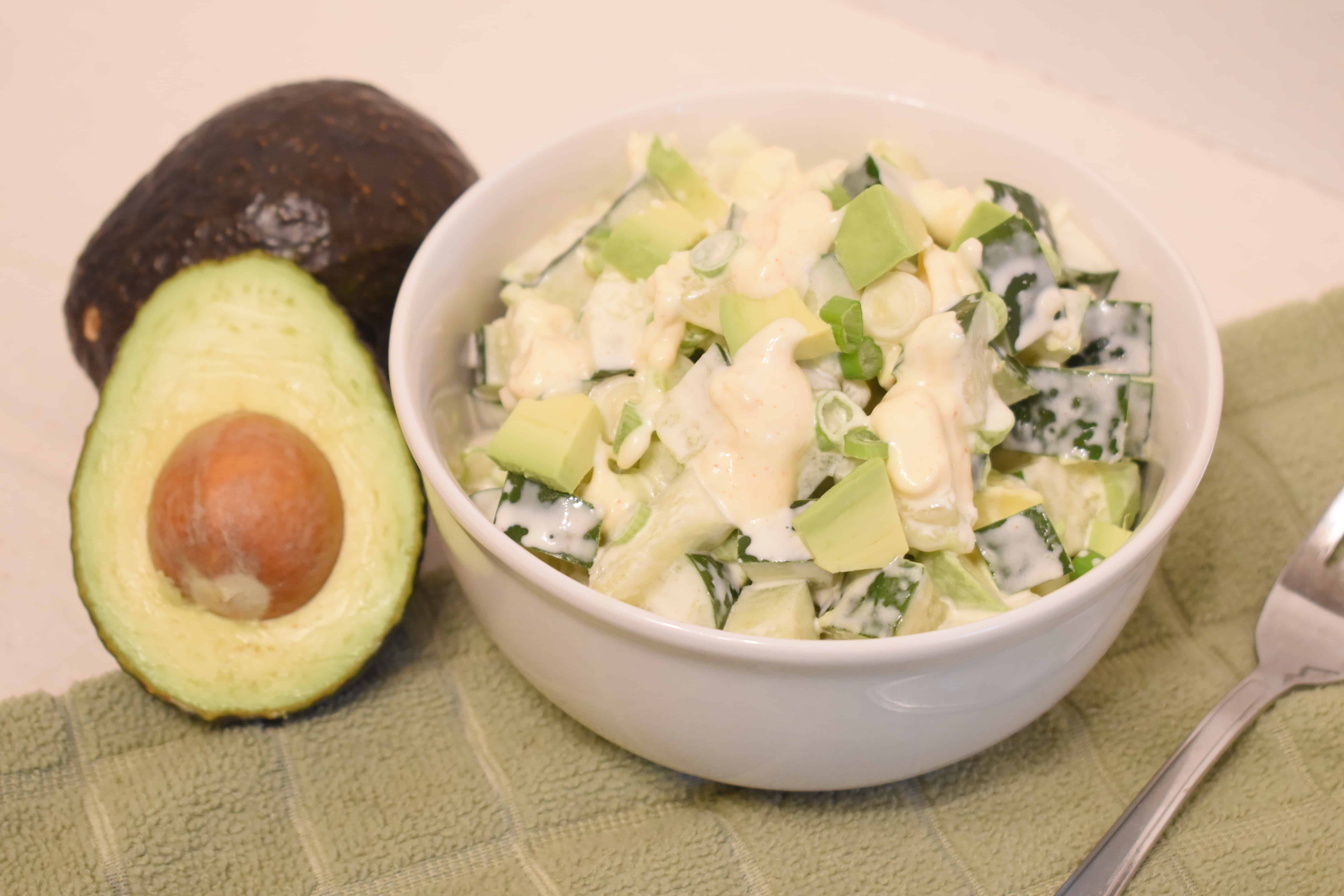 Simple Cucumber Avocado Salad Far From Normal