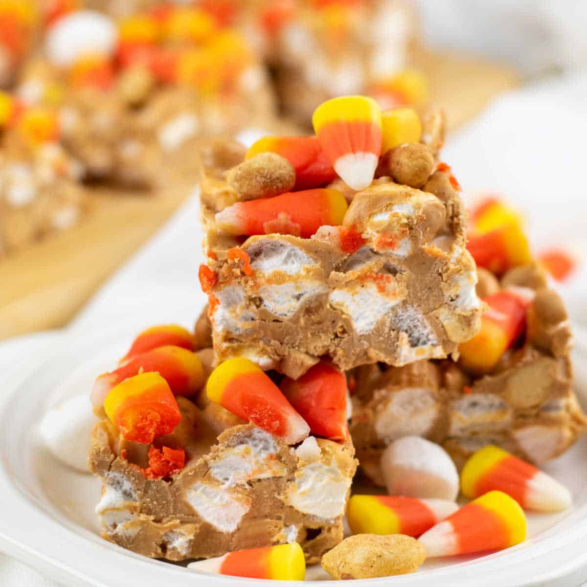 Candy Corn Peanut & Marshmallow Bars Far From Normal