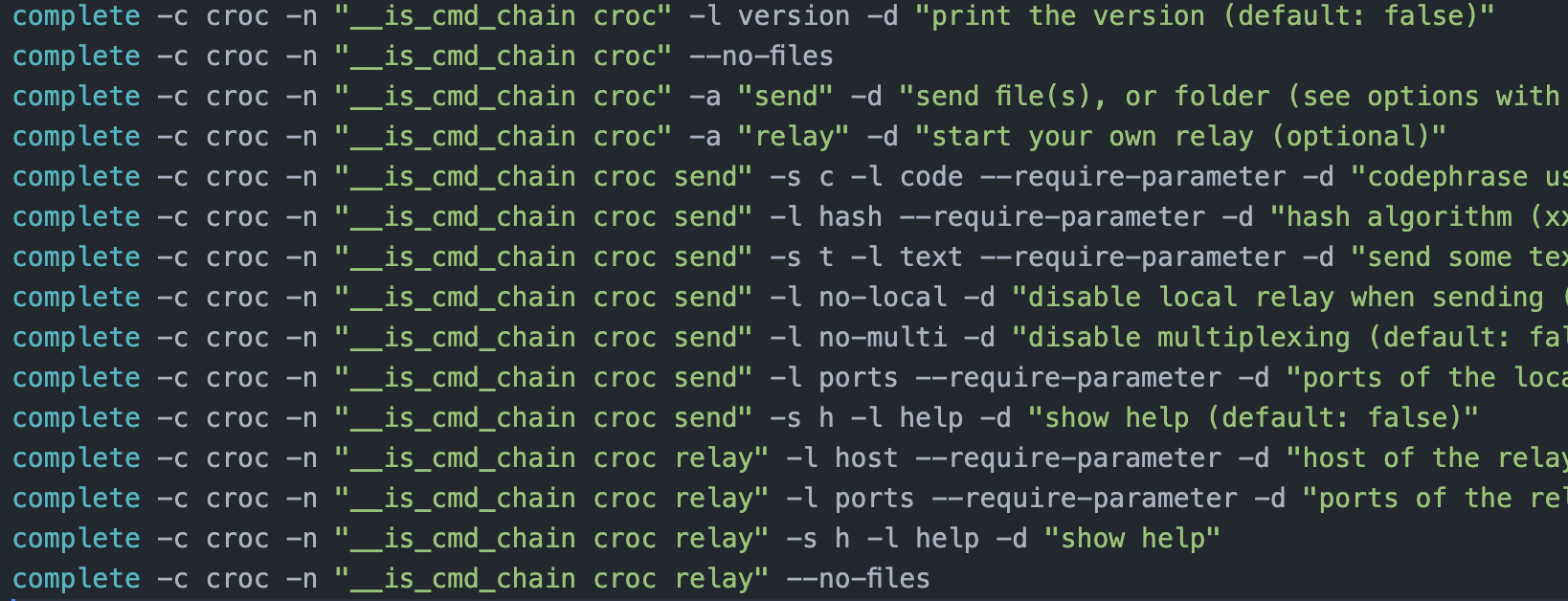 Write zsh completions for CLI