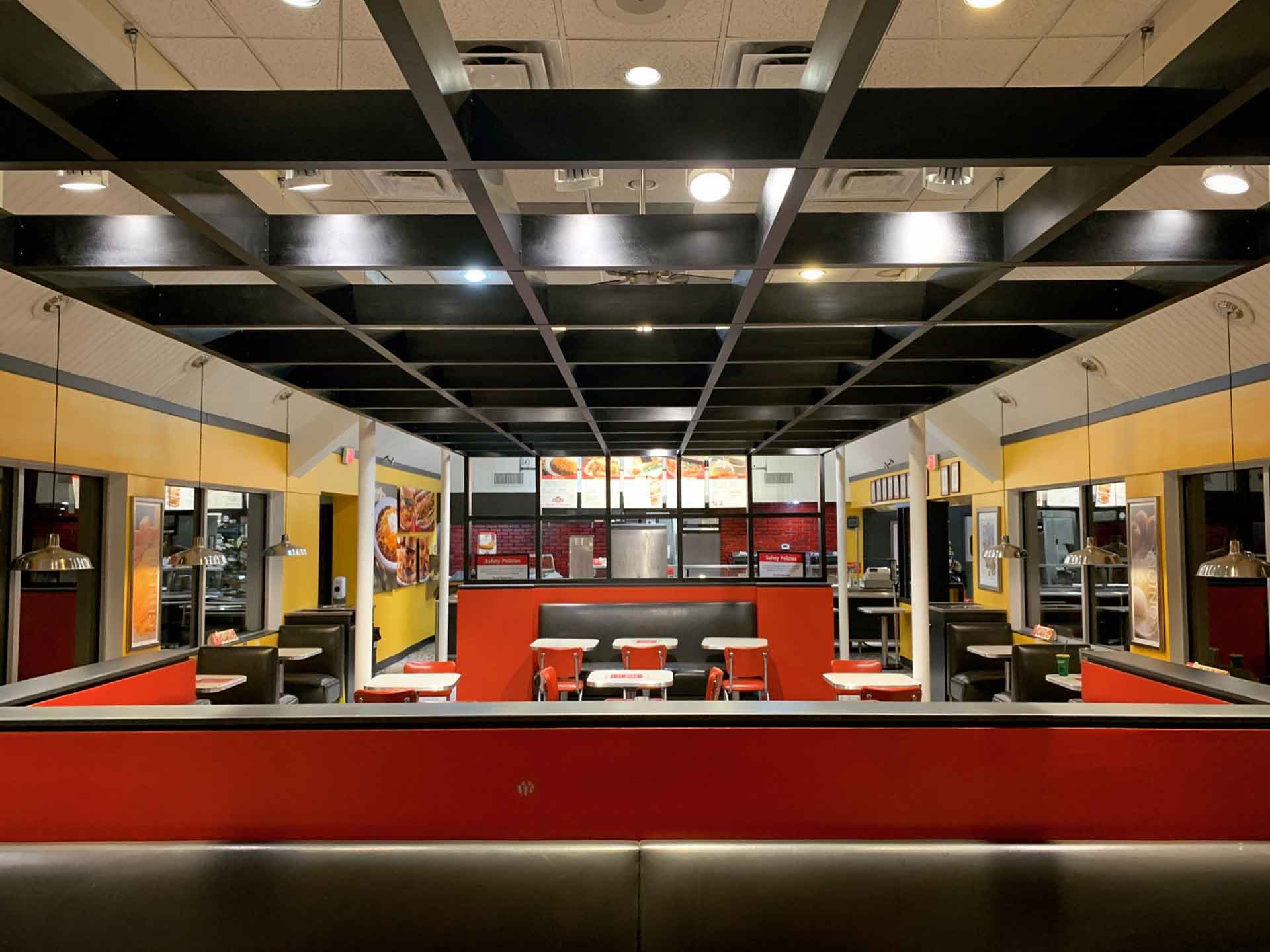 Nick’s Chili Parlor Gets Architectural Ceiling Grid WERK Building