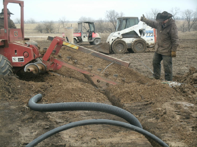 Digging Water Line - Werner Family Angus