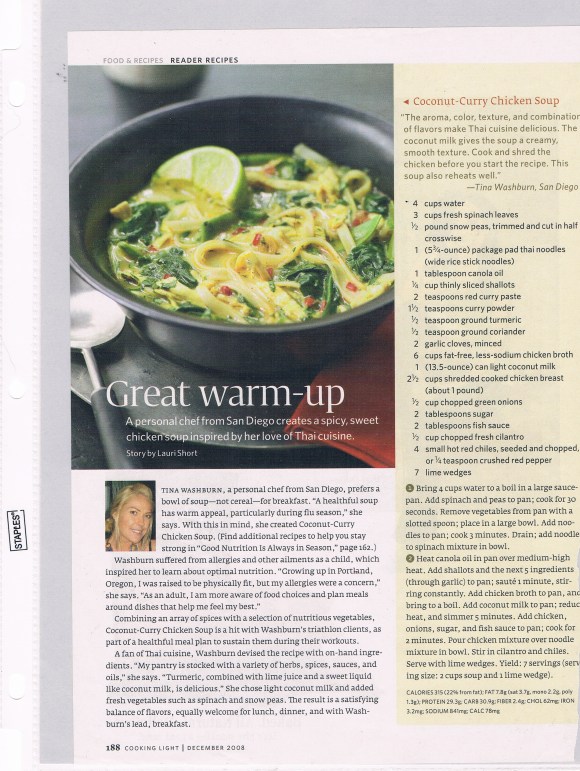 Coconut Curry Chicken Soup wescooks