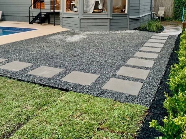 Black Star Gravel in Tyler, TX All Natural Stone and Grass