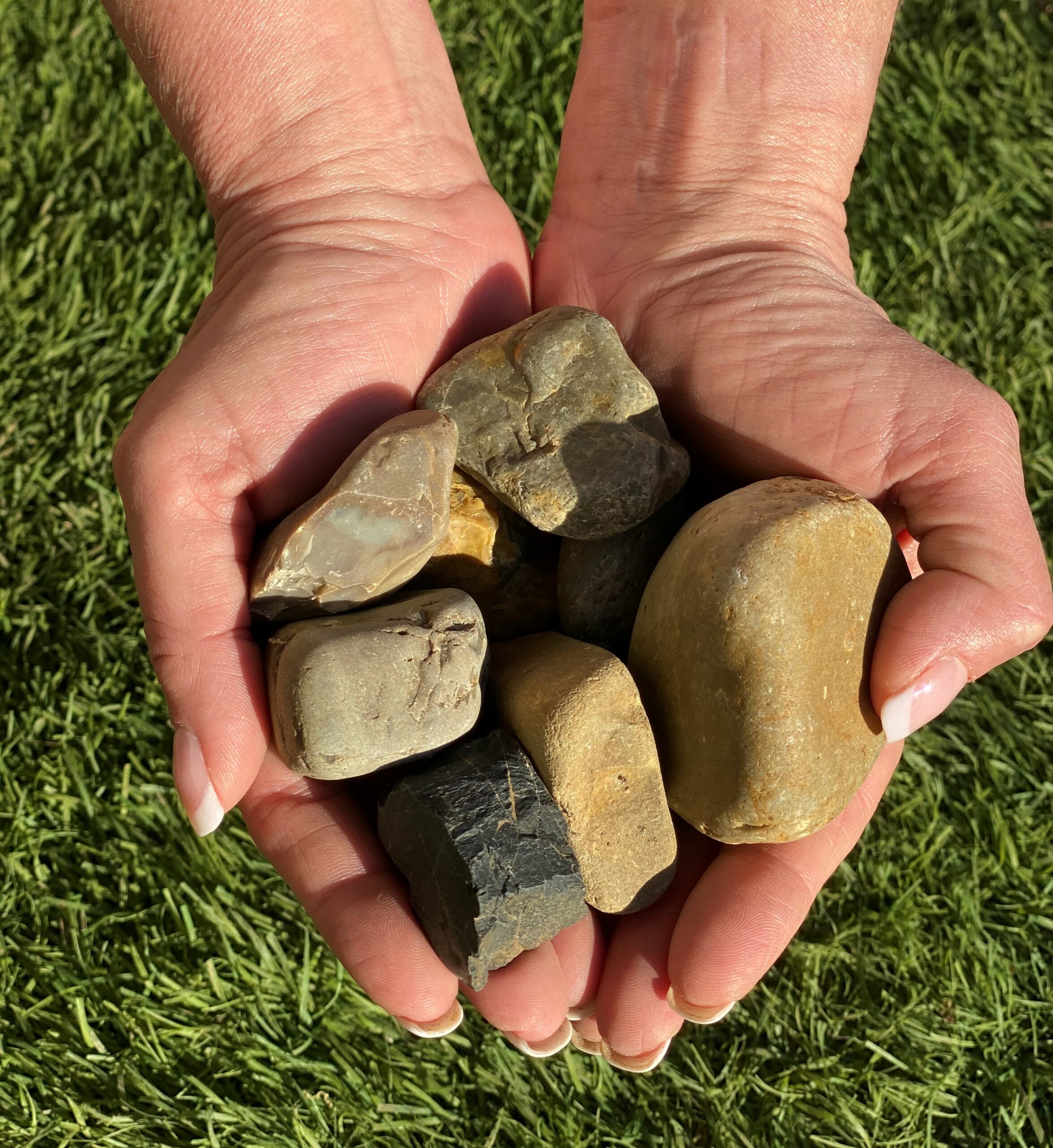 1"2" River Rock in Tyler, TX All Natural Stone & Grass