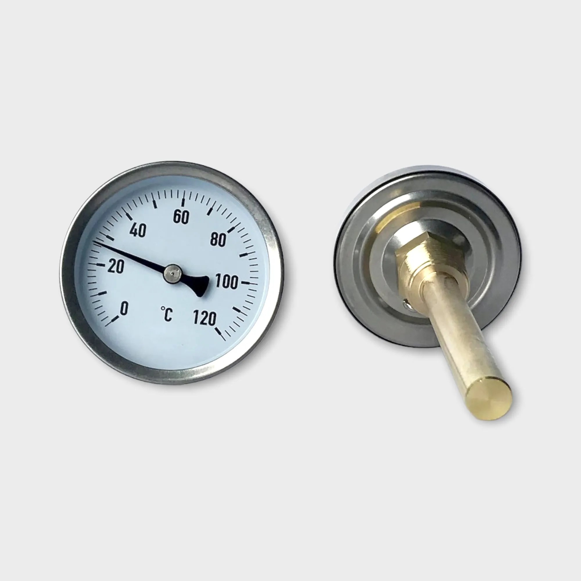 Bimetallic Stemmed Thermometer Axial Mount WESEN