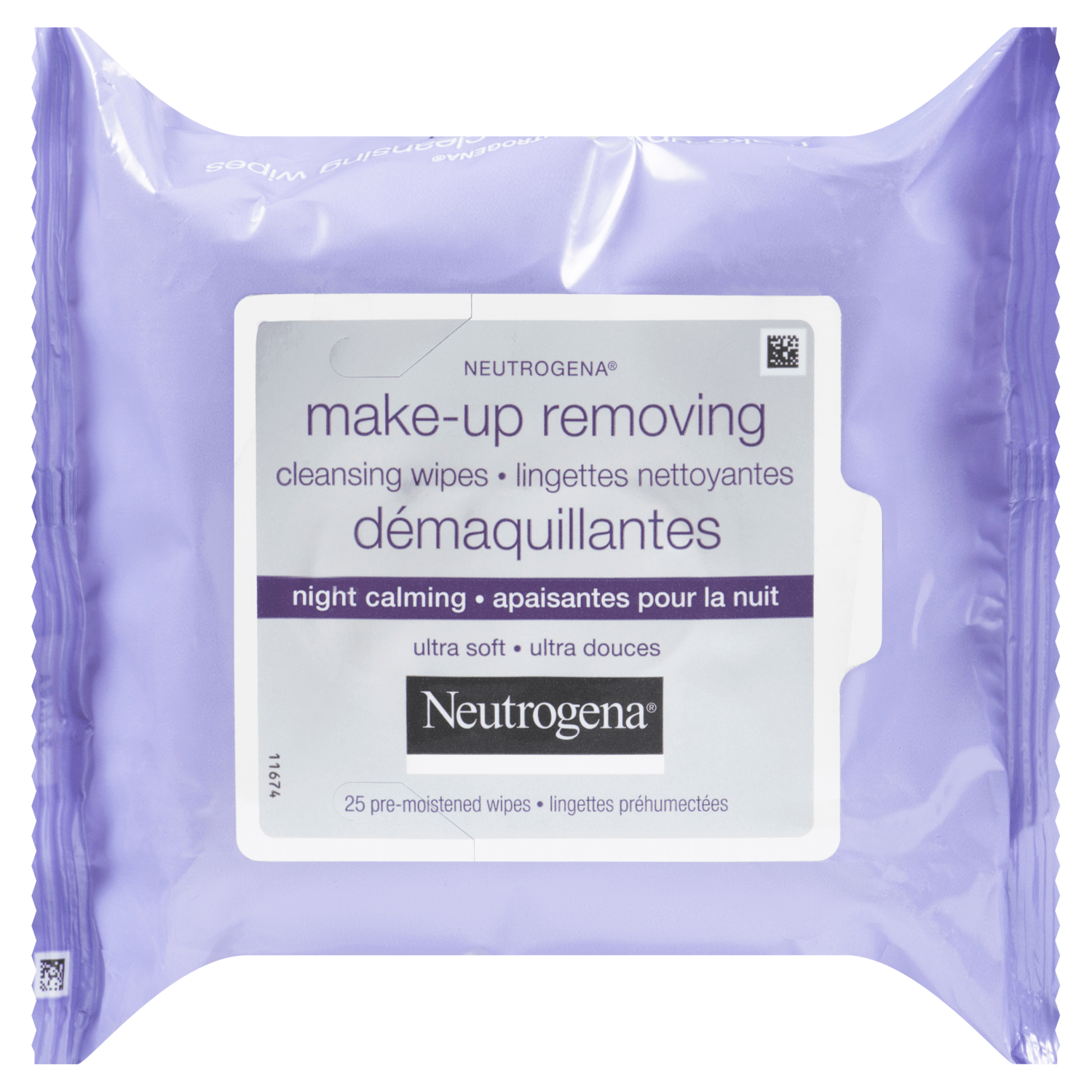 Neutrogena Cleansing Wipes MakeUp Removing Night Calming, 25 Pre