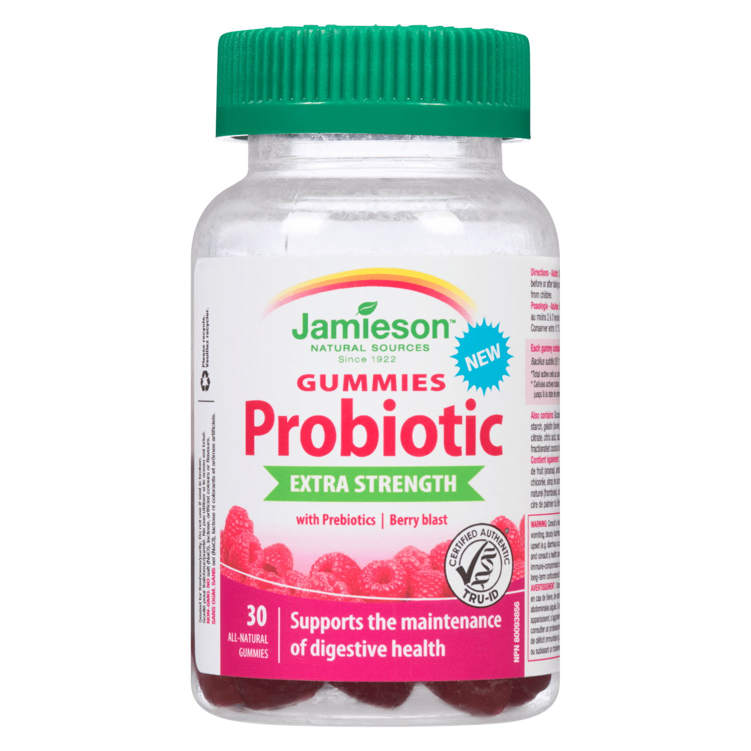 Jamieson Gummies Probiotic Extra Strength Berry Blast, 30 AllNatural