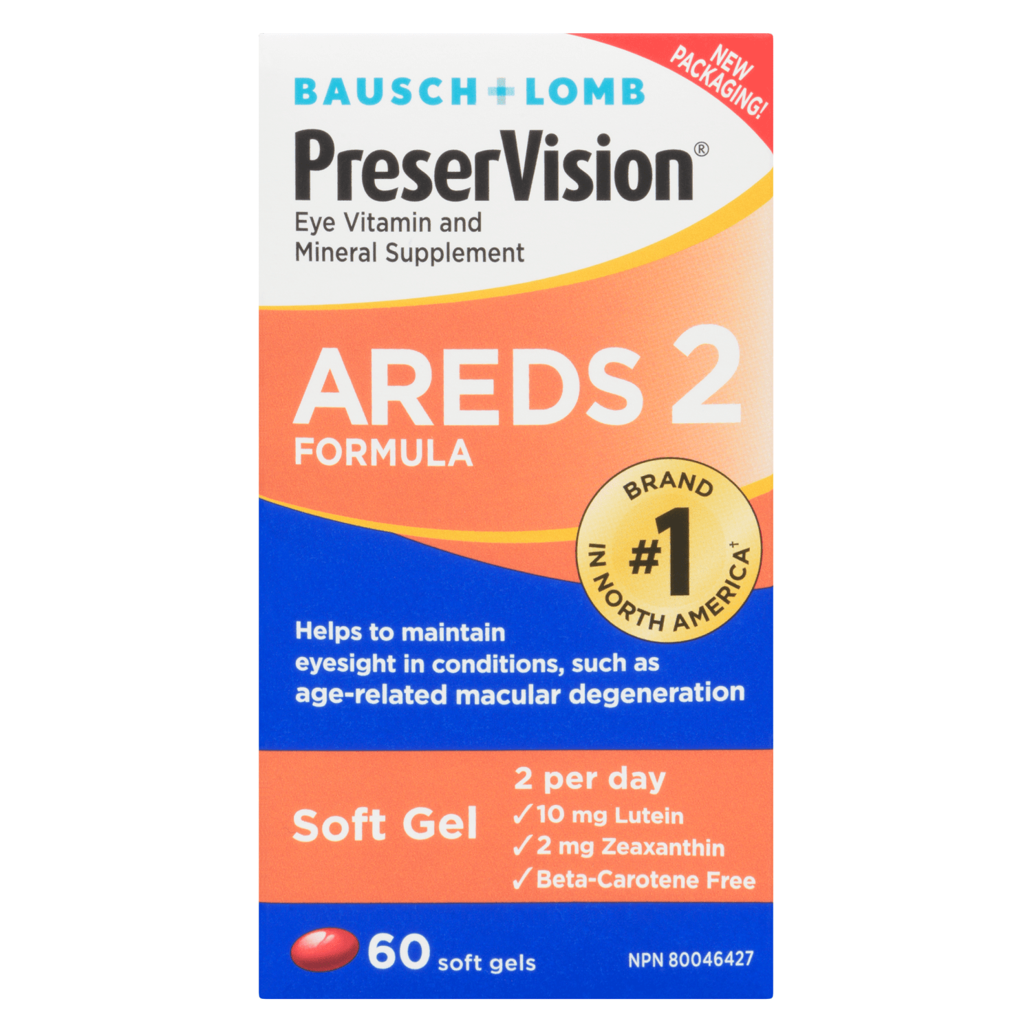 Bausch + Lomb PreserVision Eye Vitamin and Mineral Supplement AREDS 2