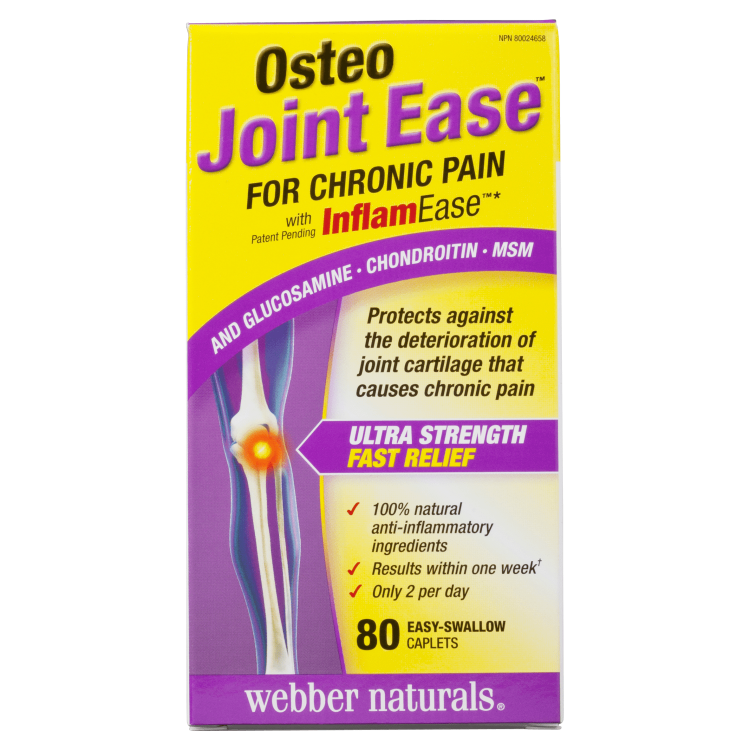 ber Naturals Osteo Joint Ease for Chronic Pain, 80 EasySwallow