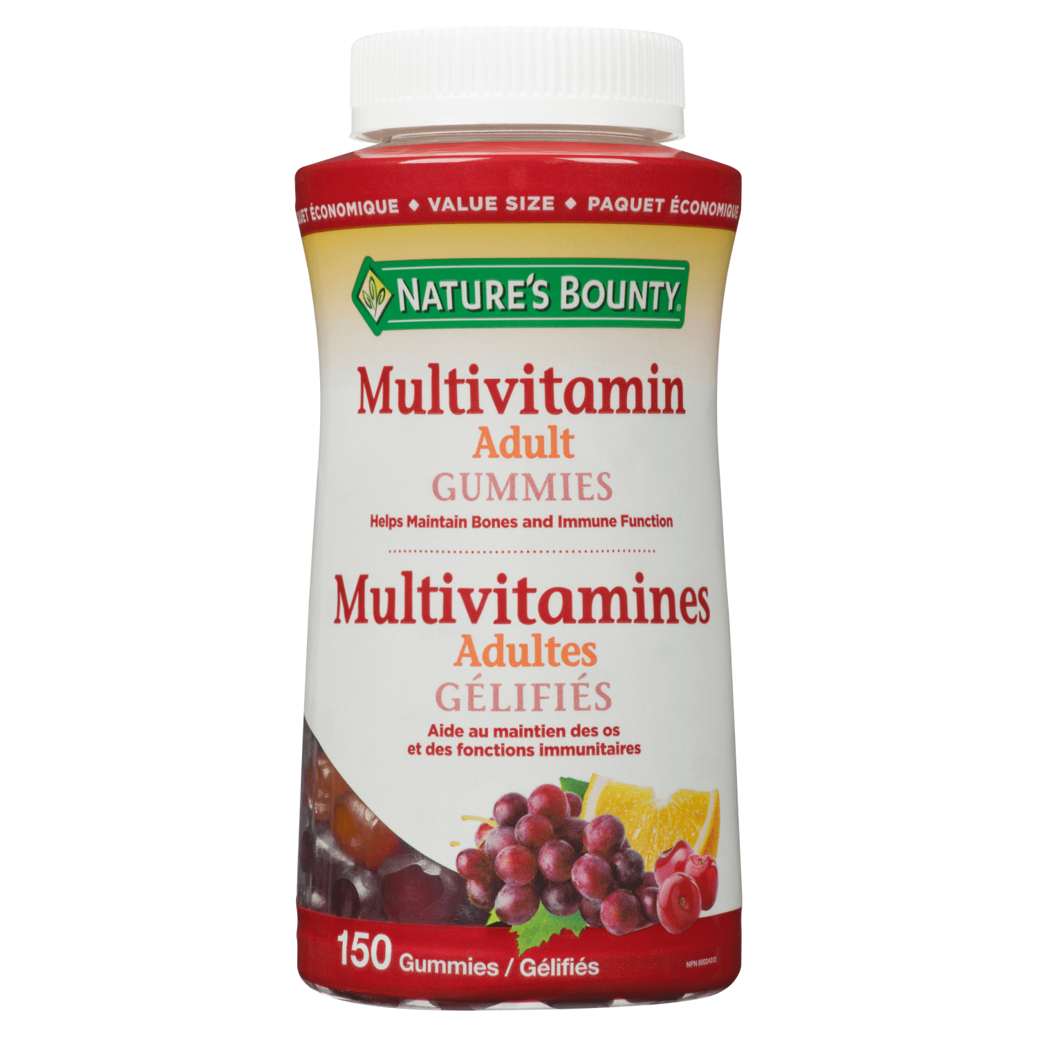 Nature's Bounty Multivitamin Gummies Adult Value Size, 150 Gummies