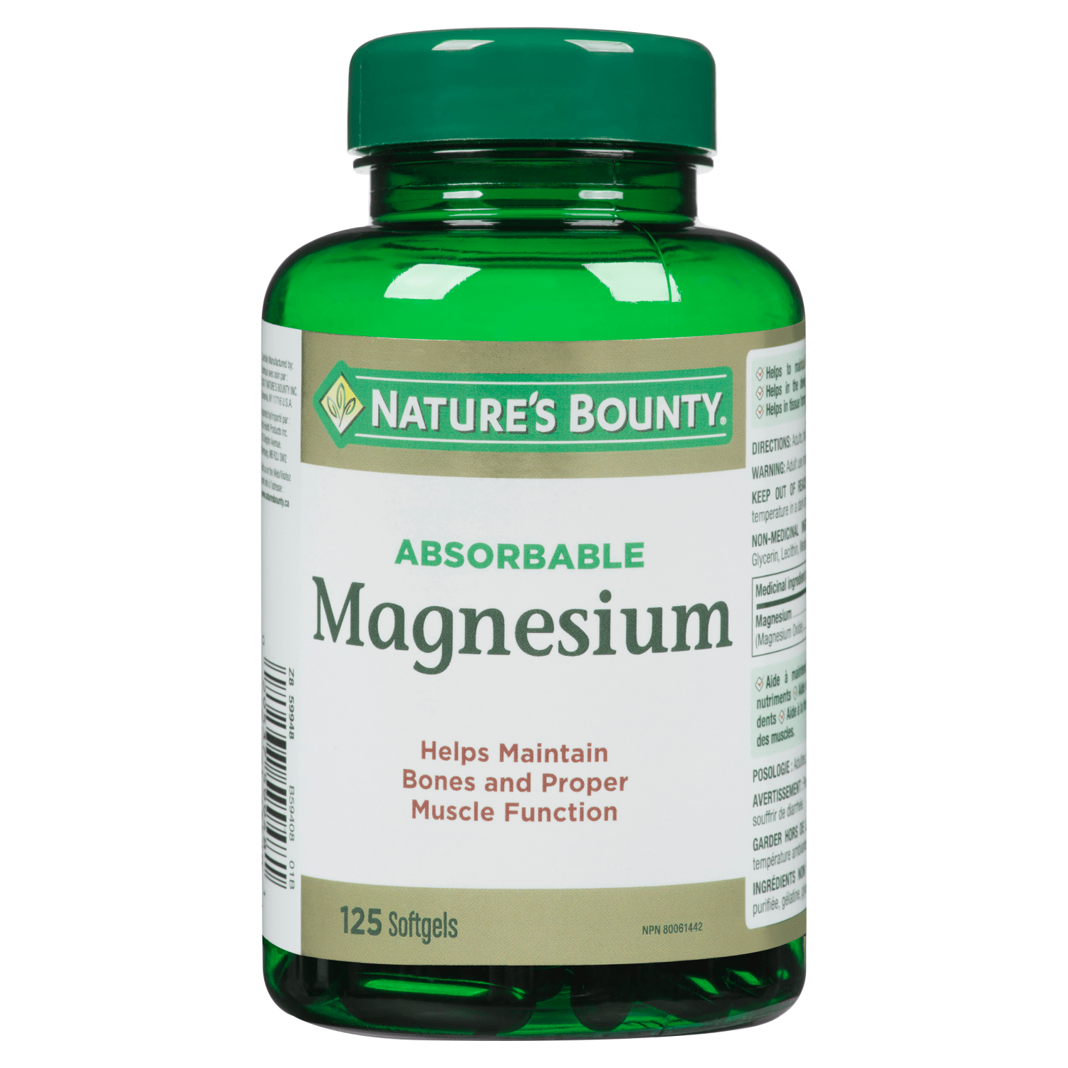 Nature's Bounty Absorbable Magnesium, 125 Softgels WeShine.ca
