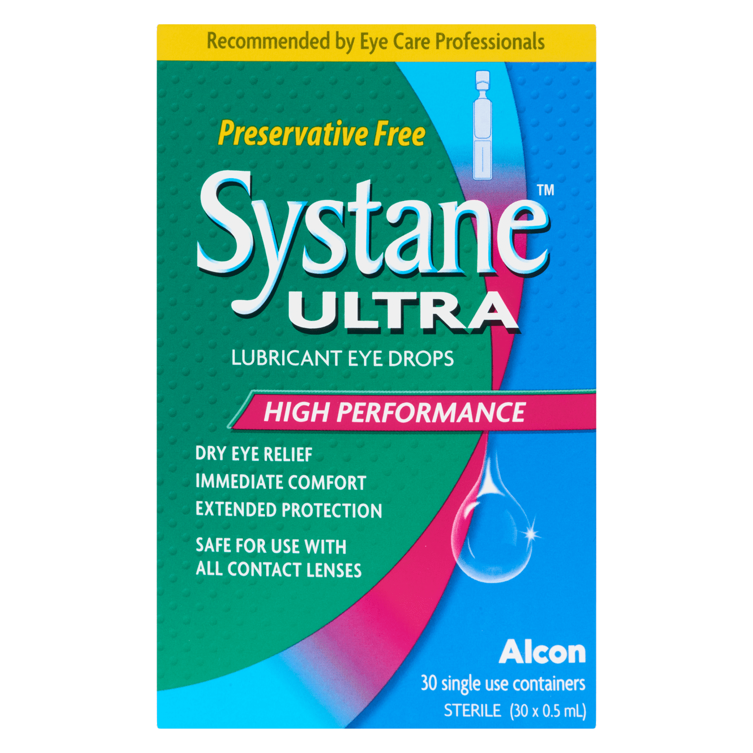 Systane Ultra Lubricant Eye Drops High Performance, 30 Single Use