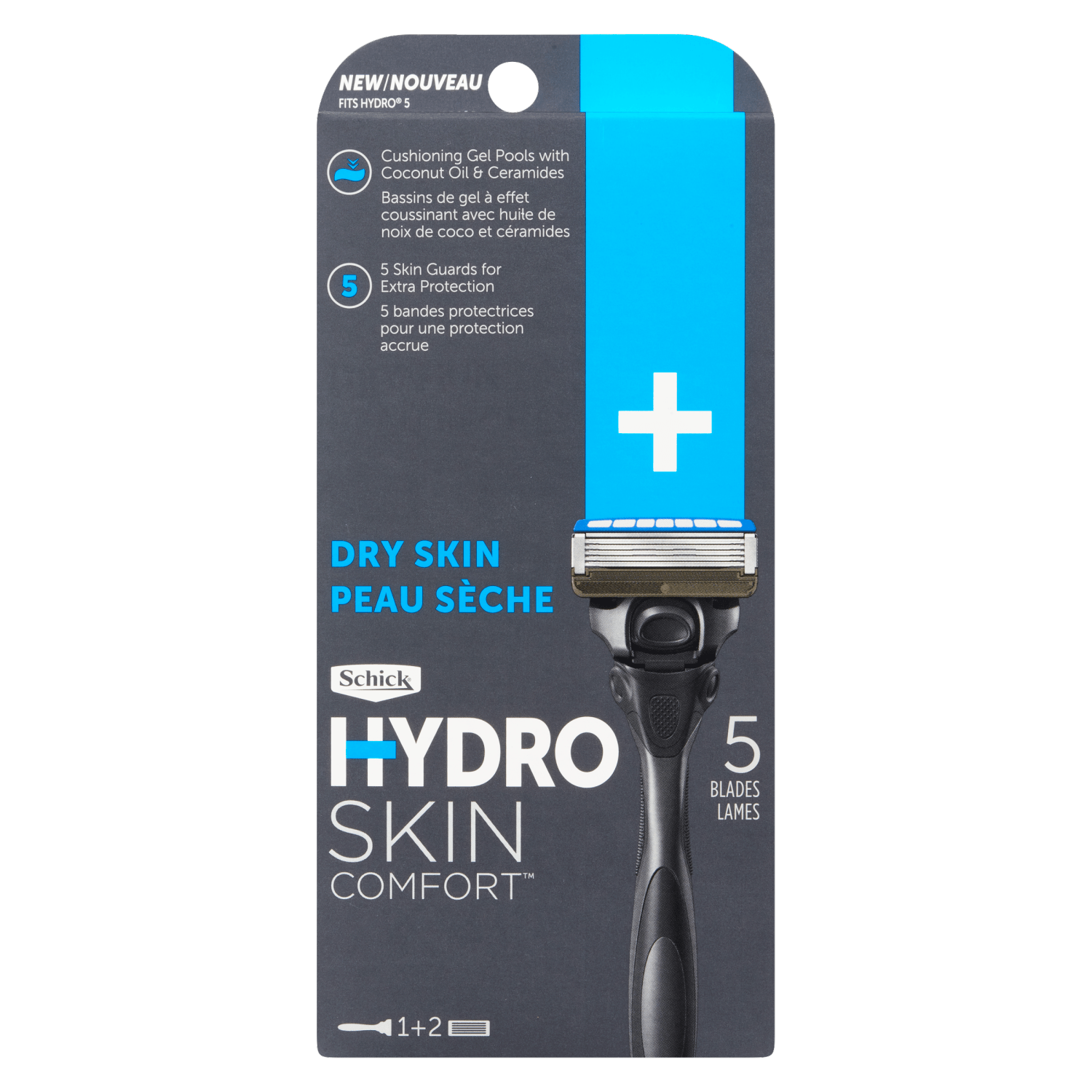 Schick Hydro Skin Comfort Dry Skin, 5 Blades WeShine.ca Health