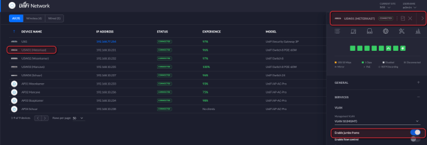Enable Jumbo Frames on Ubiquiti Unifi Security Gateway