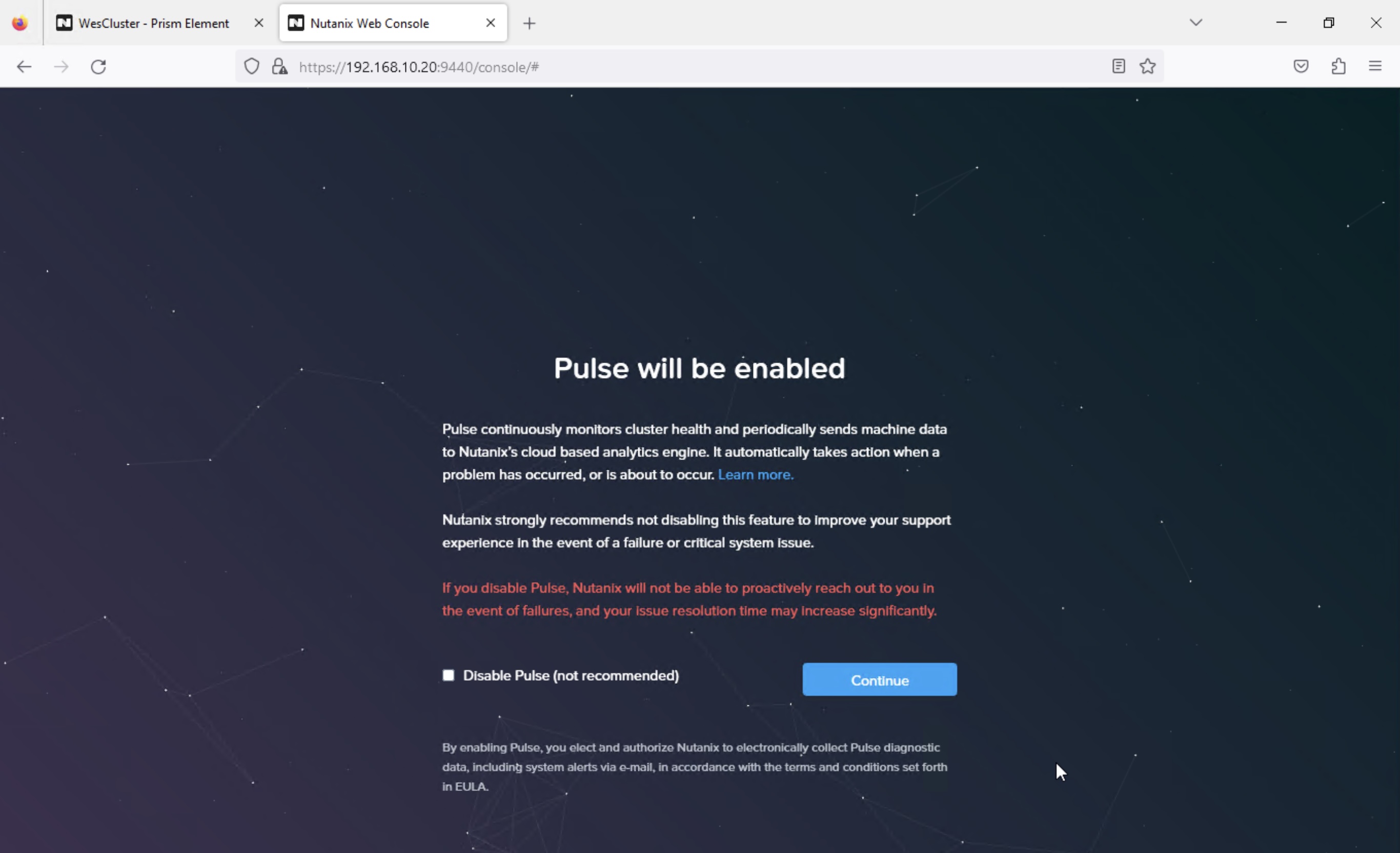 Connecting to Prism Central Wesnovator Solutions