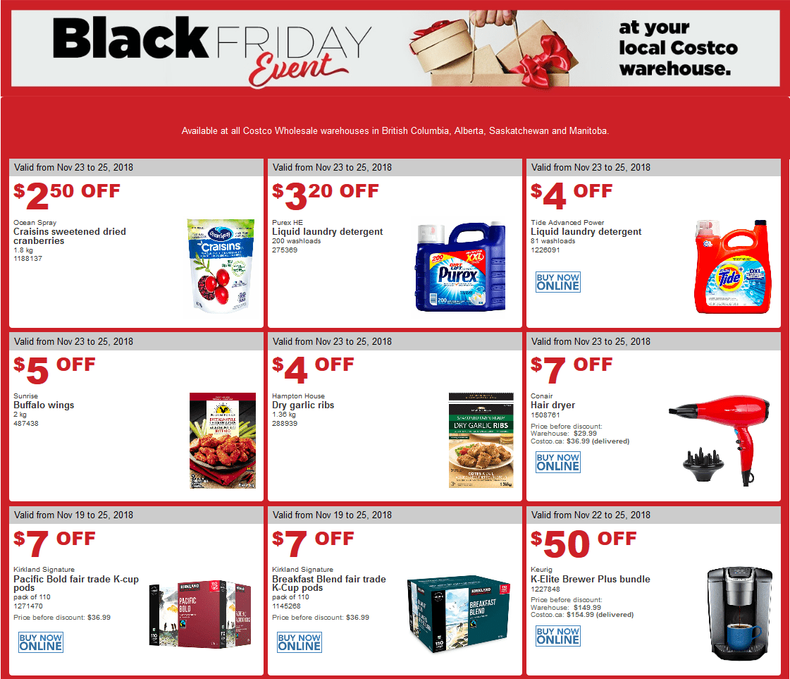 Costco Canada Black Friday 2018 Food & Vitamins Costco West Fan Blog