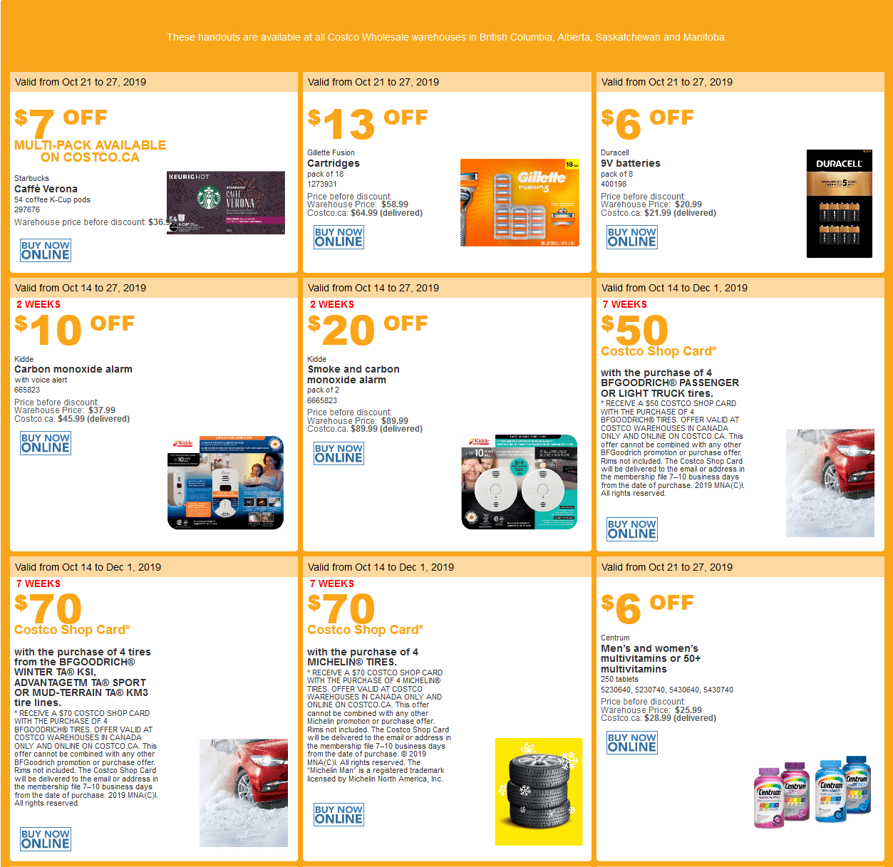 Costco Flyer & Costco Sale Items for Oct 2127, 2019 for BC, AB, SK, MB Costco West Fan Blog