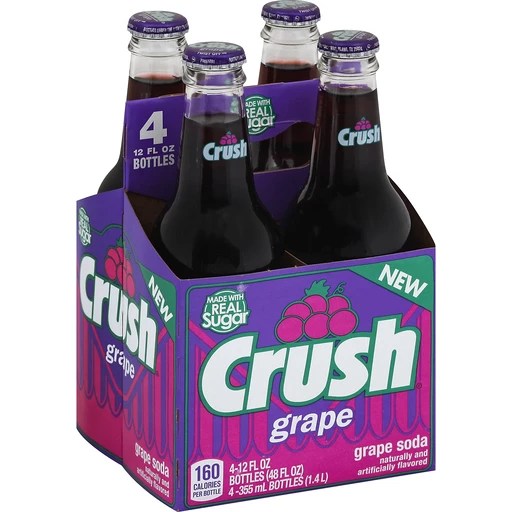 Crush Grape Soda 24x12oz (Pick up or Pallet Order Only Freight Extra