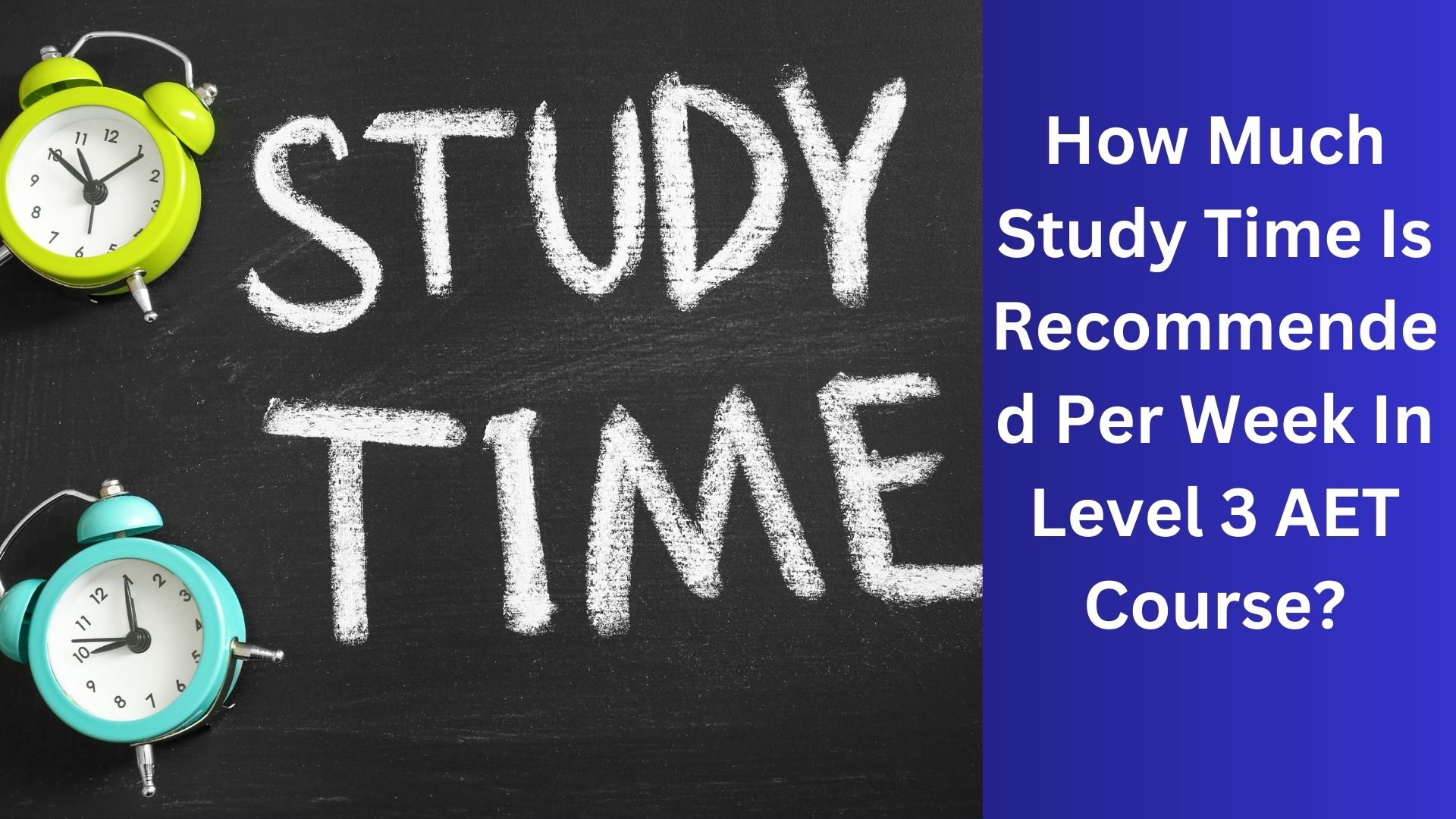 How Much Study Time Is Per Week In Level 3 AET Course
